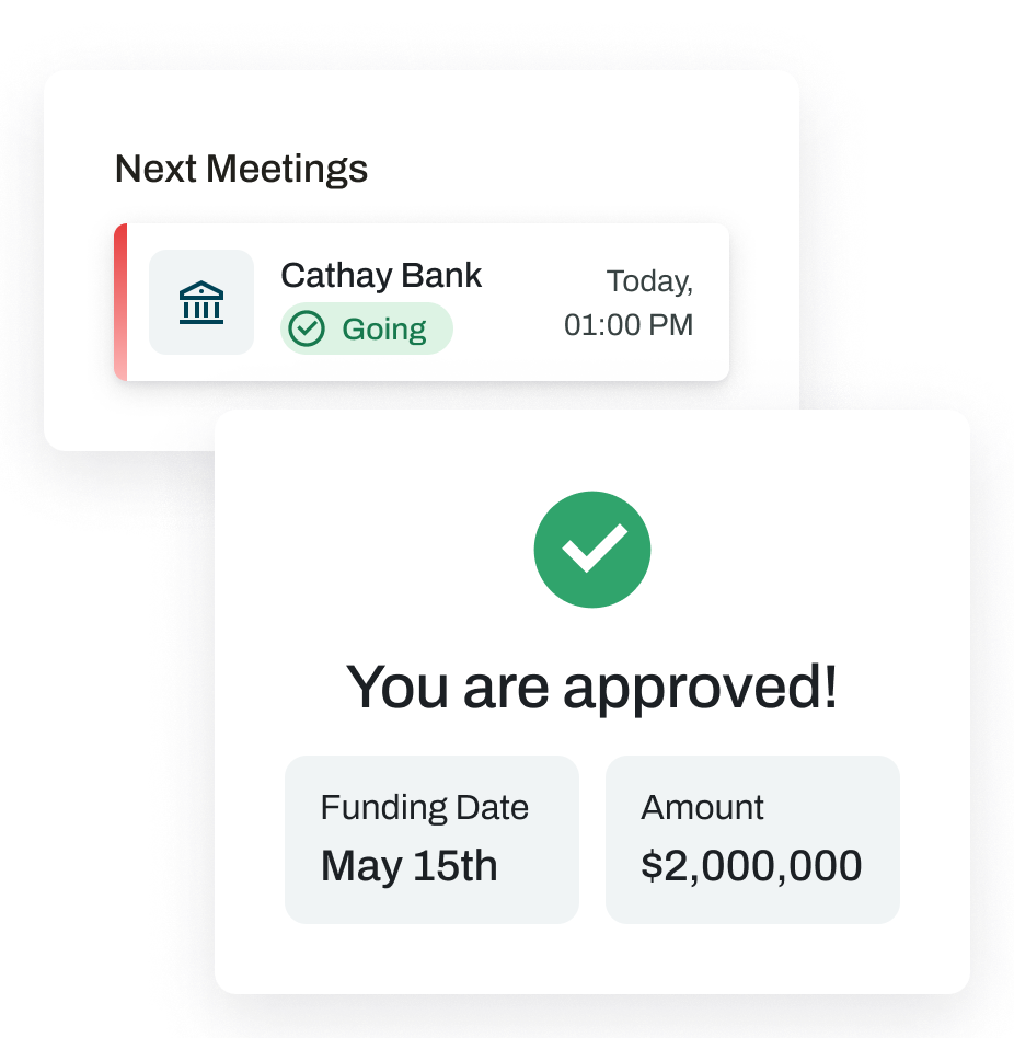 Loan approval UI graphic